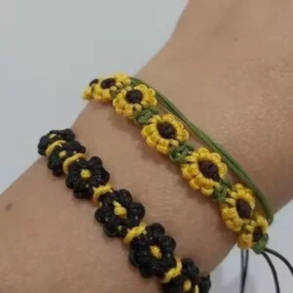 Sunflower Rope Handmade Bracelet - Picture 4 of 5